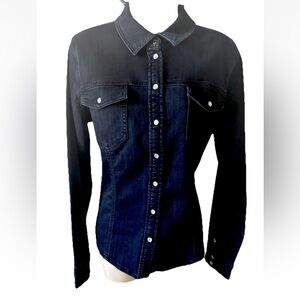 Guess Denim Women’s Shirt  Dark Blue Size Large